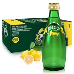 Perrier巴黎水柠檬味气泡水 330ml*24 玻璃瓶 整箱装 *3件