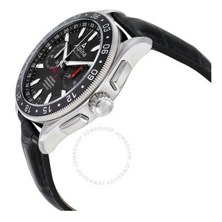 ALPINA Alpiner 4系列 AL-860B5AQ6 男款机械表 44mm 黑色 黑色 皮革