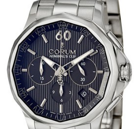 CORUM 昆仑 Admiral’s Cup系列 Legend 984-101-20-V705-AN10 男款机械表 42mm 黑色 银色 不锈钢