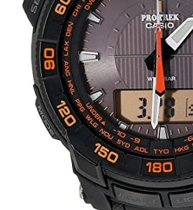 CASIO 卡西欧 PRO TREK系列 PRG550-1A4 男士太阳能手表 56.8mm 黑盘 黑色树脂带 圆形