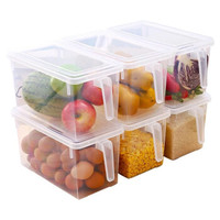 密封冰箱收纳盒冷冻食品收纳盒保鲜盒鸡蛋盒 透明盖子 5L大容量3个装