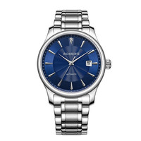 ROSSINI 罗西尼 情侣手表男国表自动机械手表男士手表时尚商务防水腕表生日礼物 蓝盘钢带机械男表