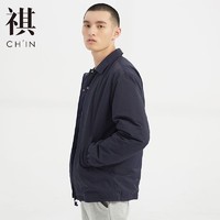 CHIN祺短款轻薄羽绒服男新款春秋季棉服圆领文艺男潮流外套轻薄款