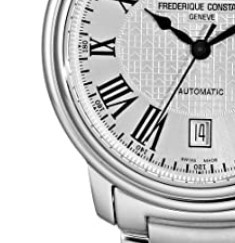 FREDERIQUE CONSTANT 康斯登 FC303M4P6B3 男款机械表 40mm 银色 银色 不锈钢