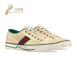 GUCCI 古驰 男士棉布系带平底休闲鞋606110 GZO30 9361