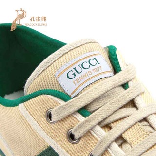 GUCCI 古驰 男士棉布系带平底休闲鞋606110 GZO30 9361