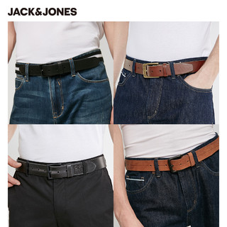 JackJones杰克琼斯outlets男士条纹拼接弹力休闲针扣腰带潮专辑