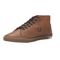 FRED PERRY Haydon Mid 男士真皮休闲鞋 棕色 US7