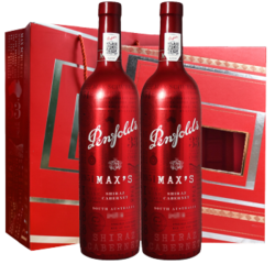 奔富麦克斯(Penfolds MAX 'S)  红酒 澳大利亚原瓶进口干红葡萄酒 经典西拉赤霞珠双支礼盒750ml*2