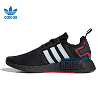 adidas 阿迪达斯 三叶草 NMD R1 男女经典运动鞋 EF1734 1号黑色//丰盈红/丰盈蓝 42