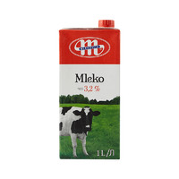 妙可（Mlekovita）全脂牛奶1L*12盒 波兰进口 纯牛奶 学生牛奶 进口牛奶 箱装奶 牛奶箱装 送礼礼盒 UHT