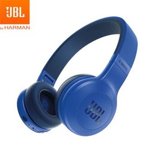 JBL E45BT 无线蓝牙头戴式耳机耳麦 运动音乐游戏耳机 带麦可通话 苹果安卓华为小米通用 妖姬蓝