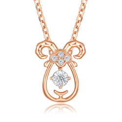 项链吊坠_tsl谢瑞麟18k金吊坠十二生肖钻石玫瑰金彩金项链吊坠-羊多少