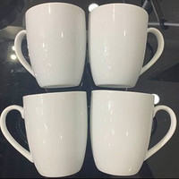 悦炊 纯白陶瓷马克杯 360ml