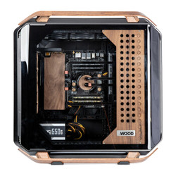 FUXK 酷冷至尊C700M定制MOD版 木纹木质机箱 全塔式电脑主机复古电竞机箱