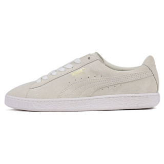 彪马PUMA 男女同款 休闲鞋 Suede Classic Metal Badge 运动鞋 370081 02米色42码