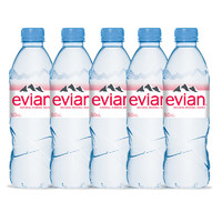 百亿补贴：Evian 依云 天然纯净矿泉水 粉色英文版 500ml*5瓶