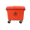 庄太太 【1200L红色】升环卫户外垃圾桶带盖大号挂车分类垃圾桶大型室外工业垃圾桶垃圾车