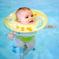 Swimava婴儿游泳圈脖圈新生儿宝宝6个月洗澡家用0-12个月防呛颈圈
