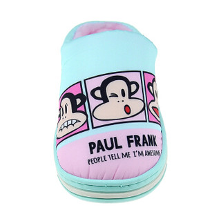 PaulFrank 大嘴猴儿童棉拖鞋 男童女童舒适保暖家居拖 PF597K 粉绿 190（适合内长180mm）