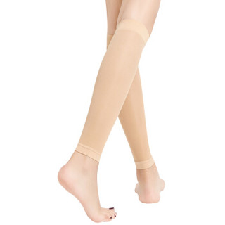 舒尔美 医用静脉曲张弹力袜 男女通用治疗型二级压力护小腿袜 肤色薄款 L