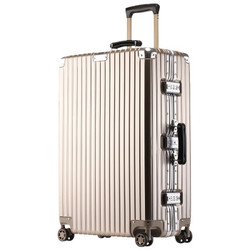 卡希度 铝框拉杆箱行李箱 轻奢-奢华银 20寸丨登机箱 *2件