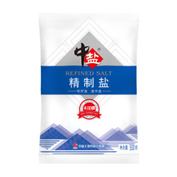 中盐 无碘食盐 未加碘精制盐 500g *28件