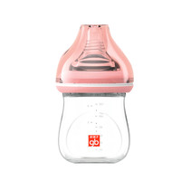 gb 好孩子 母乳实感宽口径婴儿玻璃奶瓶120ML 粉红色 适合0-3个月宝宝 *2件