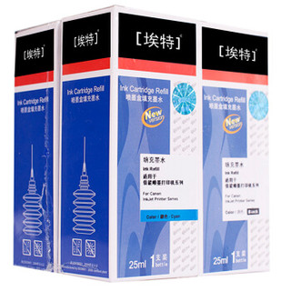 埃特（elite_value） 填充墨水 4支套装/25ML (适用佳能喷墨打印机系列)