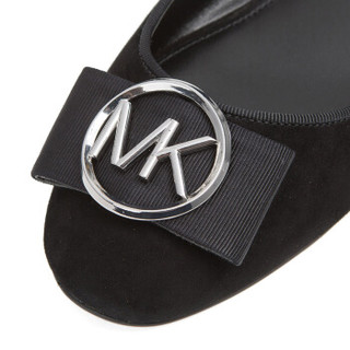 迈克 科尔斯 MICHAEL KORS MK 女士黑色反绒羊皮低跟鞋 40R9MAFP2S BLACK 7