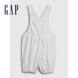 Gap婴儿纯棉牛仔背带短裤夏季580578 2020新款简约宽松童装裤子 *2件