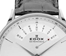 EDOX 依度 Les Vauberts系列 34005-3A-AIN 男款时装腕表 41mm 银色 棕色 皮革