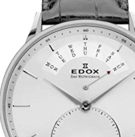 EDOX 依度 Les Vauberts系列 34005-3A-AIN 男款时装腕表 41mm 银色 棕色 皮革