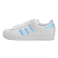 adidas 阿迪达斯 Originals Superstar 女款运动鞋 EG2919 白色/镭射银 36.5