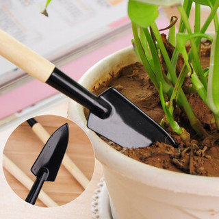 家用园艺工具三件套 迷你园林小铁铲耙锹多肉植物盆栽种花桌面松土铲施肥小工具