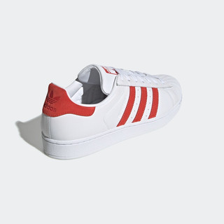adidas 阿迪达斯 SUPERSTAR 中性休闲鞋 EF9237 白色/红色/白色 42 42