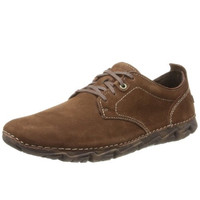 ROCKPORT 乐步 RocSports Lite 3 Plain Toe 男款真皮休闲鞋 Dark Rum Brown US7