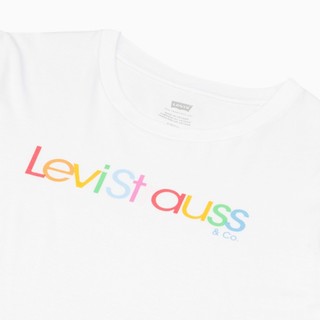 Levi's 李维斯 女士彩色字母纯棉T恤
