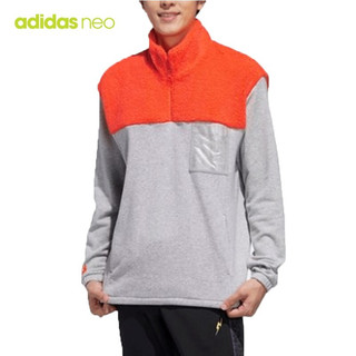 adidas阿迪达斯 FU3917 男子宝可梦联名立领套衫卫衣 灰色/橙色 XXL