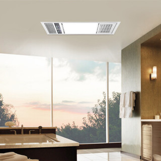 佛山照明（FSL）浴霸集成吊顶风暖式多功能五合一液晶显示屏600LHFN7-银色