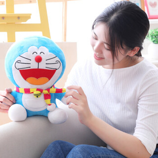 哆啦A梦（Doraemon）毛绒玩具 机器猫叮当猫卡通玩偶 毛绒公仔 玩具布娃娃抱枕 围巾款 12寸