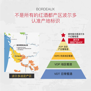 法国原瓶进口红酒 朗克鲁法国古堡波尔多AOP干红葡萄酒750ML整箱6瓶木箱礼盒装