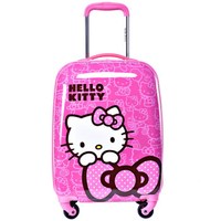 凯蒂猫 Hello Kitty18英寸儿童拉杆箱 小学生行李箱男女登机箱学生万向轮旅行箱超轻静音箱KTX008桃红