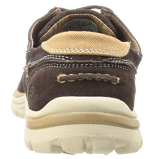 SKECHERS 斯凯奇 Relaxed Fit Memory Foam Superior-Tevin Oxford 男士系带休闲牛津鞋 Chocolate US7.5