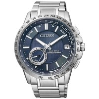 CITIZEN 西铁城 CC3001-51L 男士光动能不锈钢手表 卫星对时 43mm 蓝色 银色 不锈钢