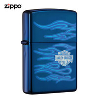 【DELISTED】美国进口 之宝（zippo）防风打火机不含油  20711 哈雷蓝宝鬼魅-蓝冰 彩印 品牌直供原装正版