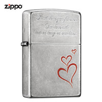 ZIPPO 之宝 美国进口 之宝（zippo） 防风煤油打火机 ZBT-1-1永恒的爱-仿古银 爱情系列 品牌直供原装正版