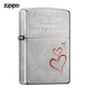 ZIPPO 之宝 美国进口 之宝（zippo） 防风煤油打火机 ZBT-1-1永恒的爱-仿古银 爱情系列 品牌直供原装正版