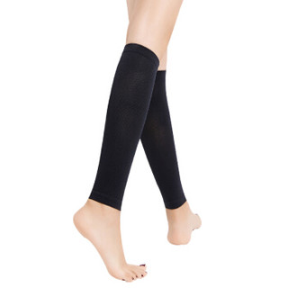 舒尔美 医用静脉曲张弹力袜 男女通用治疗型压力袜一级护小腿袜 黑色 L