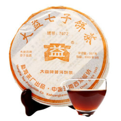 大益普洱茶熟茶7672老茶2005年随机批次单饼2件